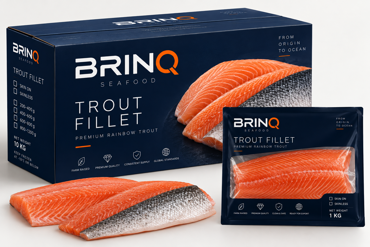Mountain Trout Fillet Skin-On Tray