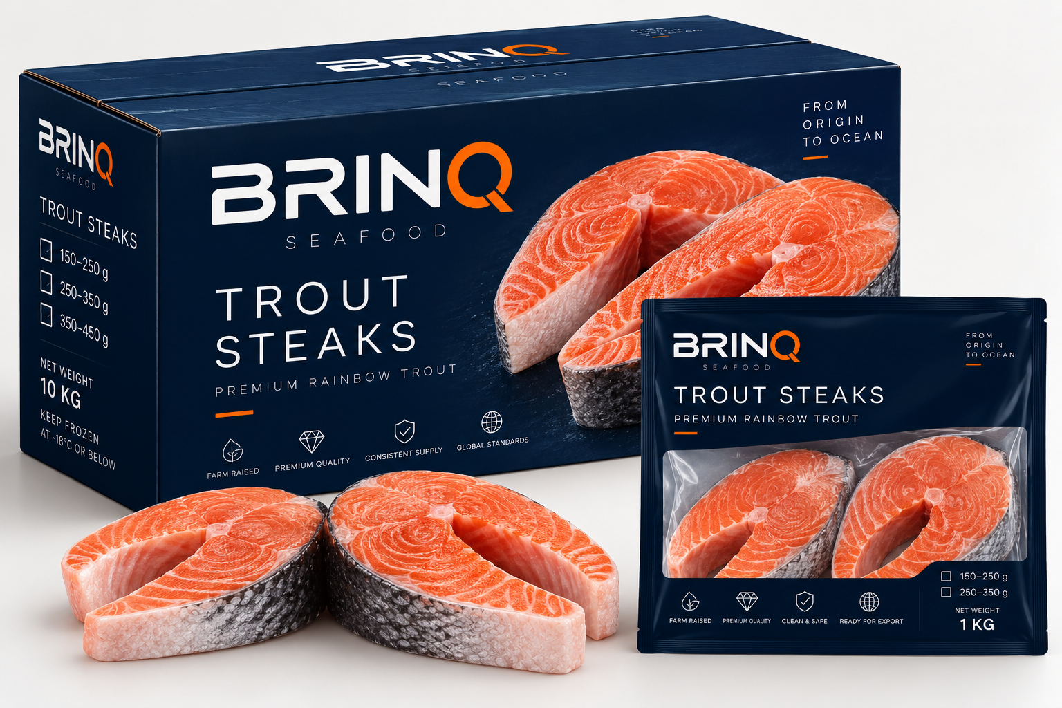 BRINQ Mountain Trout Steak Premium Tray