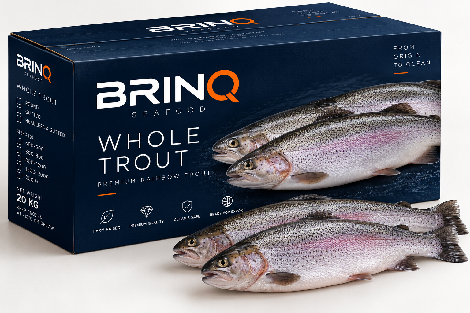 BRINQ Whole Royal Trout Ishkhan Premium Packaging